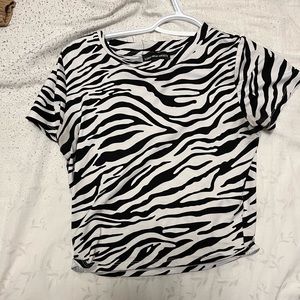 Zebra print top